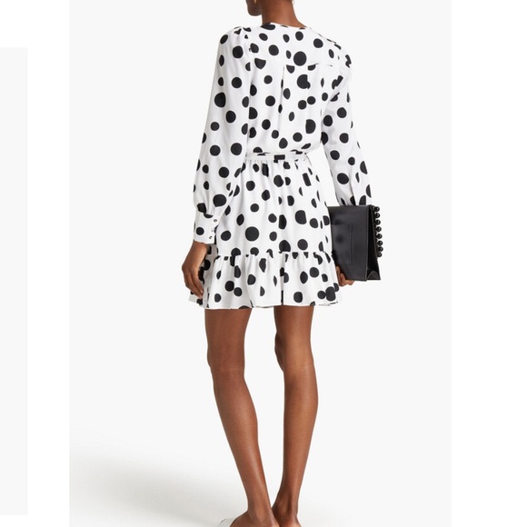 Walter Brown Polka Dot Mini Crepe Dress - Picture 3 of 4